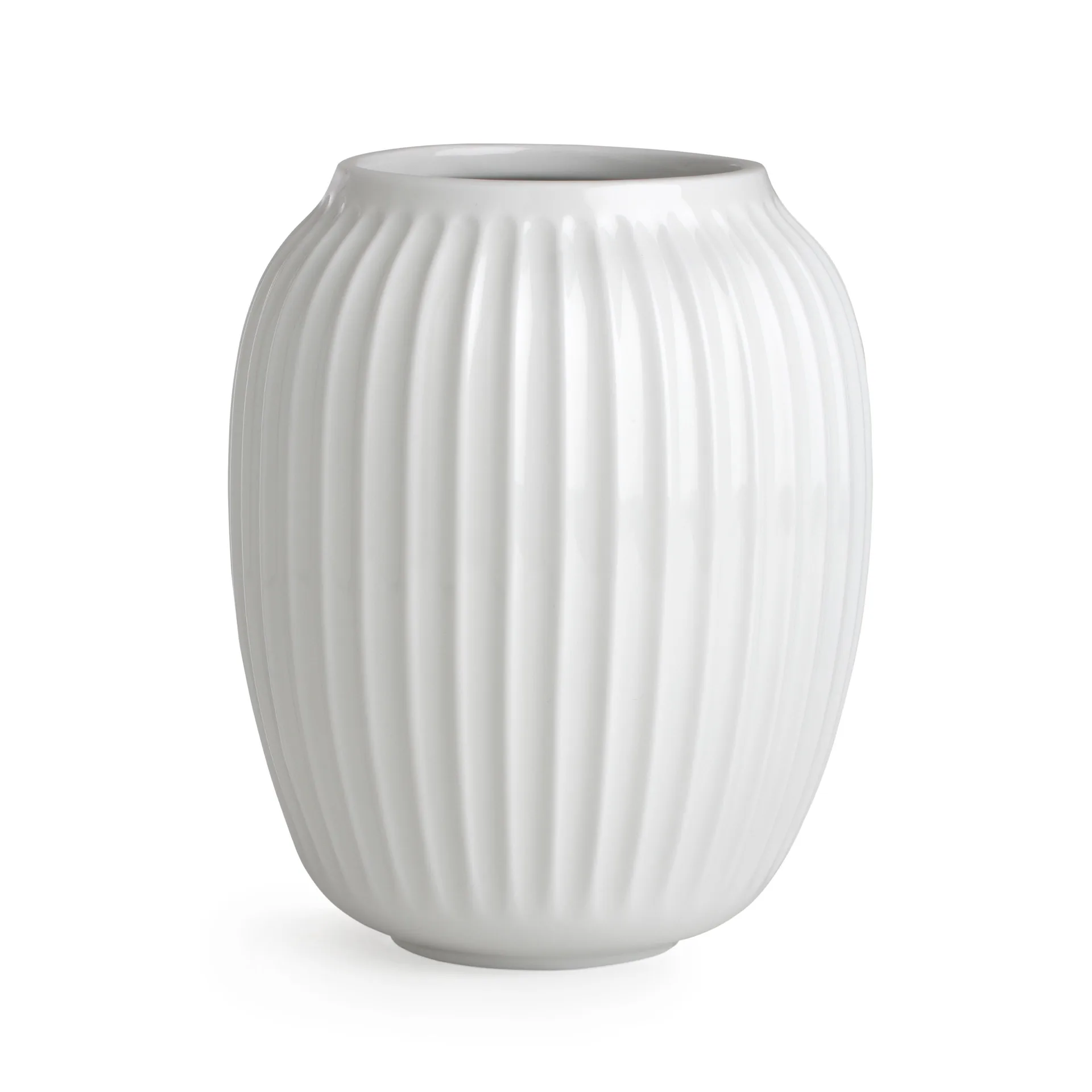 Jarrón Hammershøi, Blanco, mediano 21 cm Kähler
