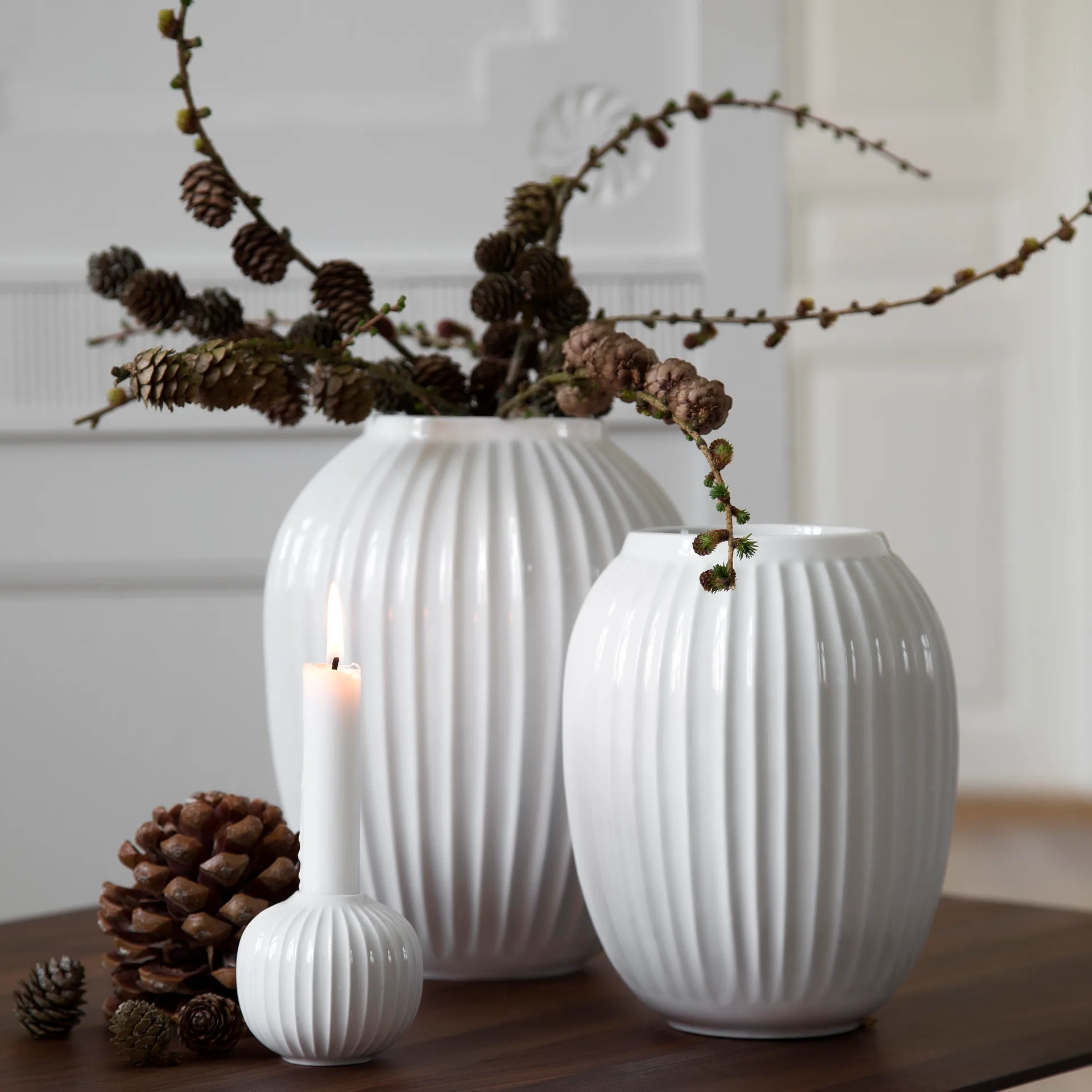 Jarrón Hammershøi grande, blanco Kähler