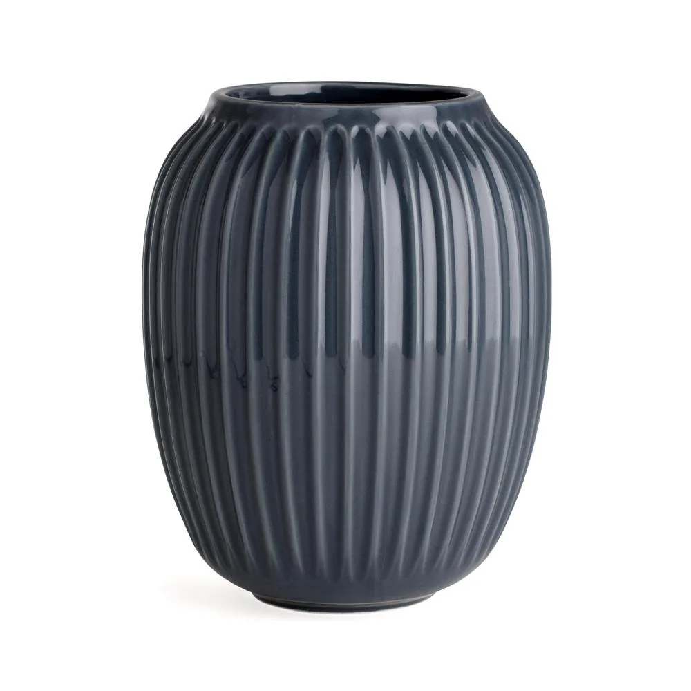 Jarrón Hammershøi, Gris antracita, mediano 21 cm Kähler