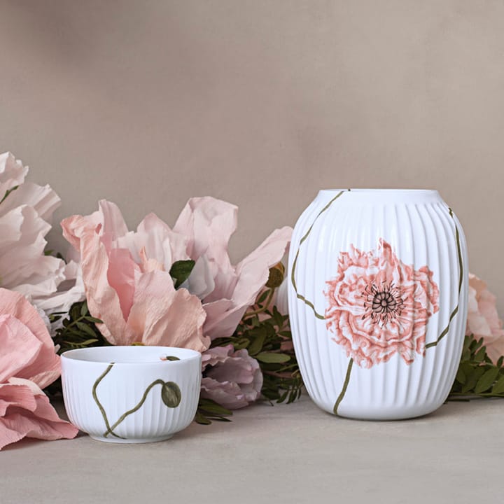 Jarrón Hammershøi Poppy 21 cm, blanco Kähler