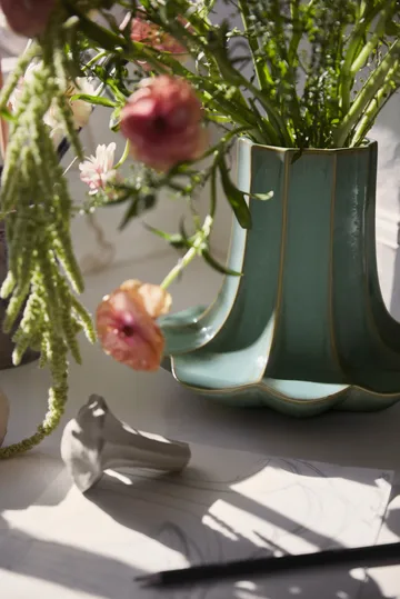 Jarrón Kantarell - Verde, 20,5 cm - Kähler