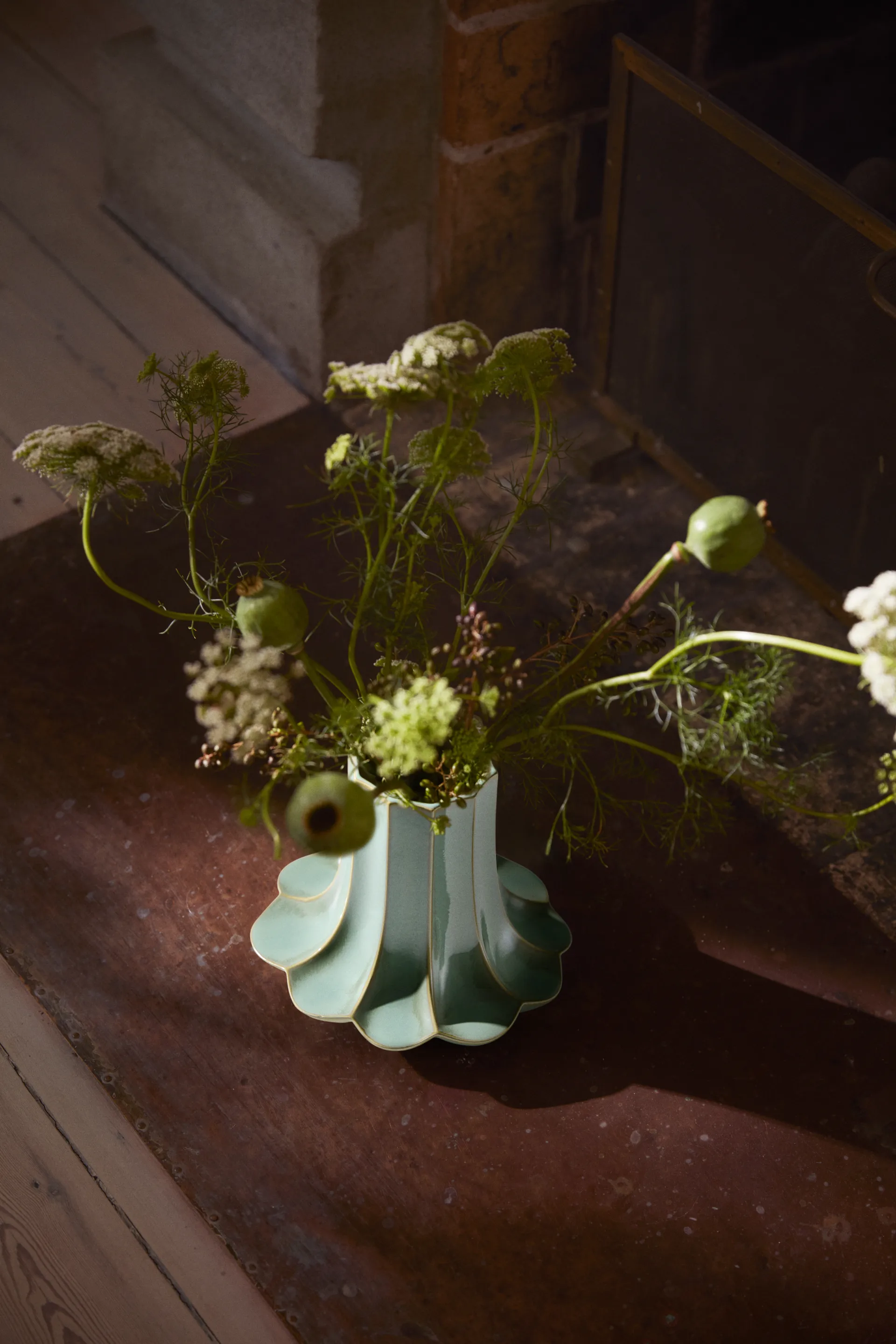 Jarrón Kantarell, Verde, 20,5 cm Kähler