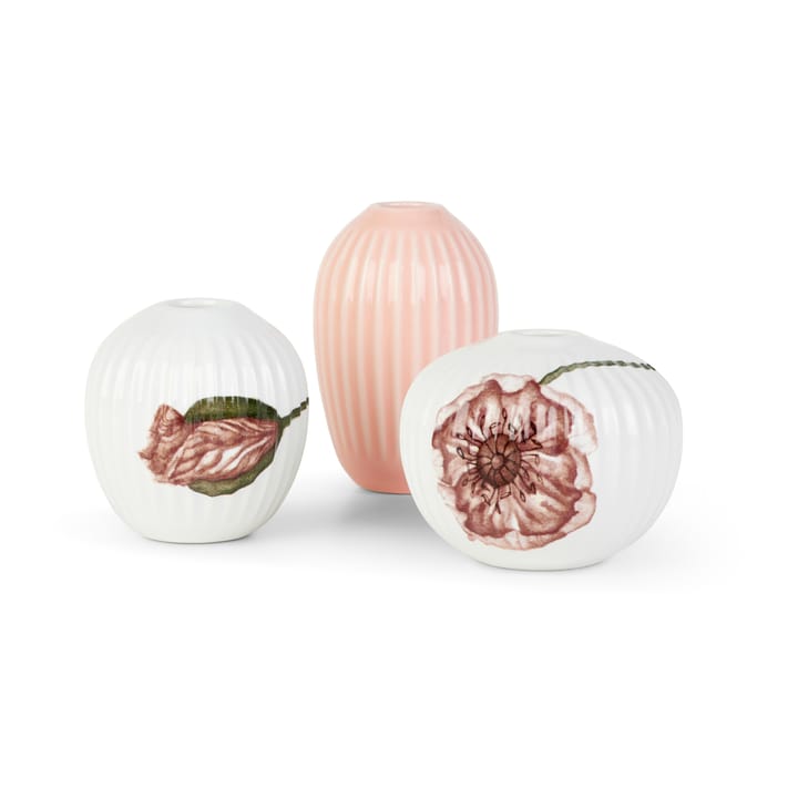 Jarrón miniatura Hammershøi Poppy 3 piezas - blanco-decoración - Kähler