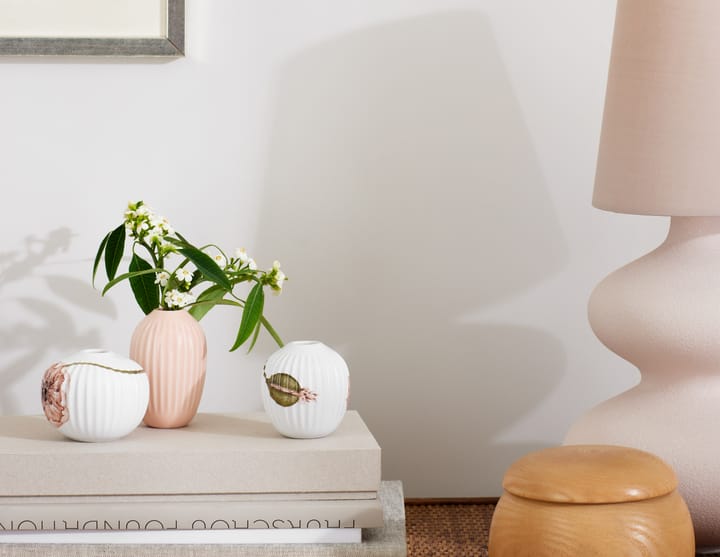 Jarrón miniatura Hammershøi Poppy 3 piezas, blanco-decoración Kähler