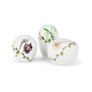 Jarrón miniatura Hammershøi Spring 3 piezas - blanco-decoración - Kähler