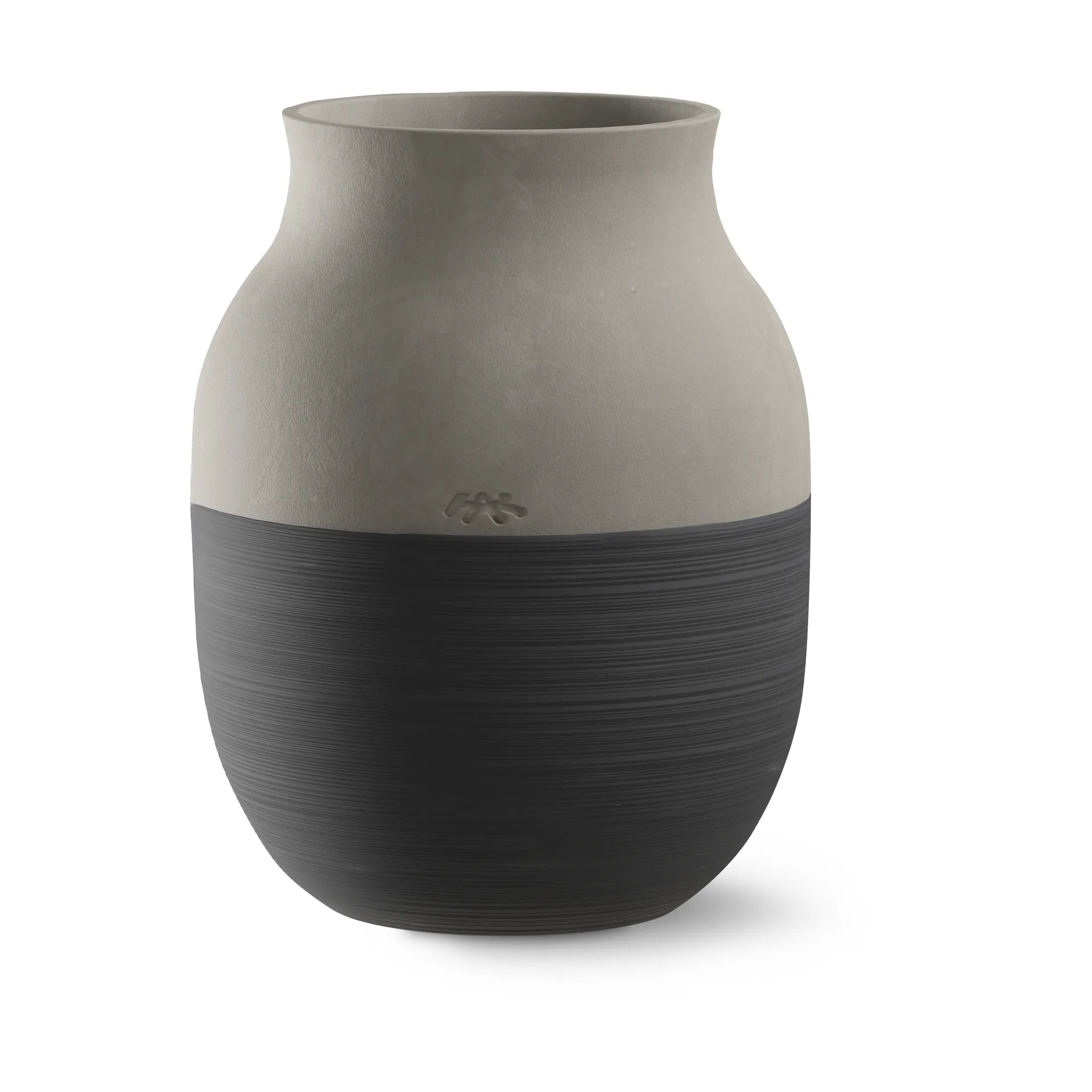 Jarrón Omaggio Circulare H20 cm, Gris antracita Kähler