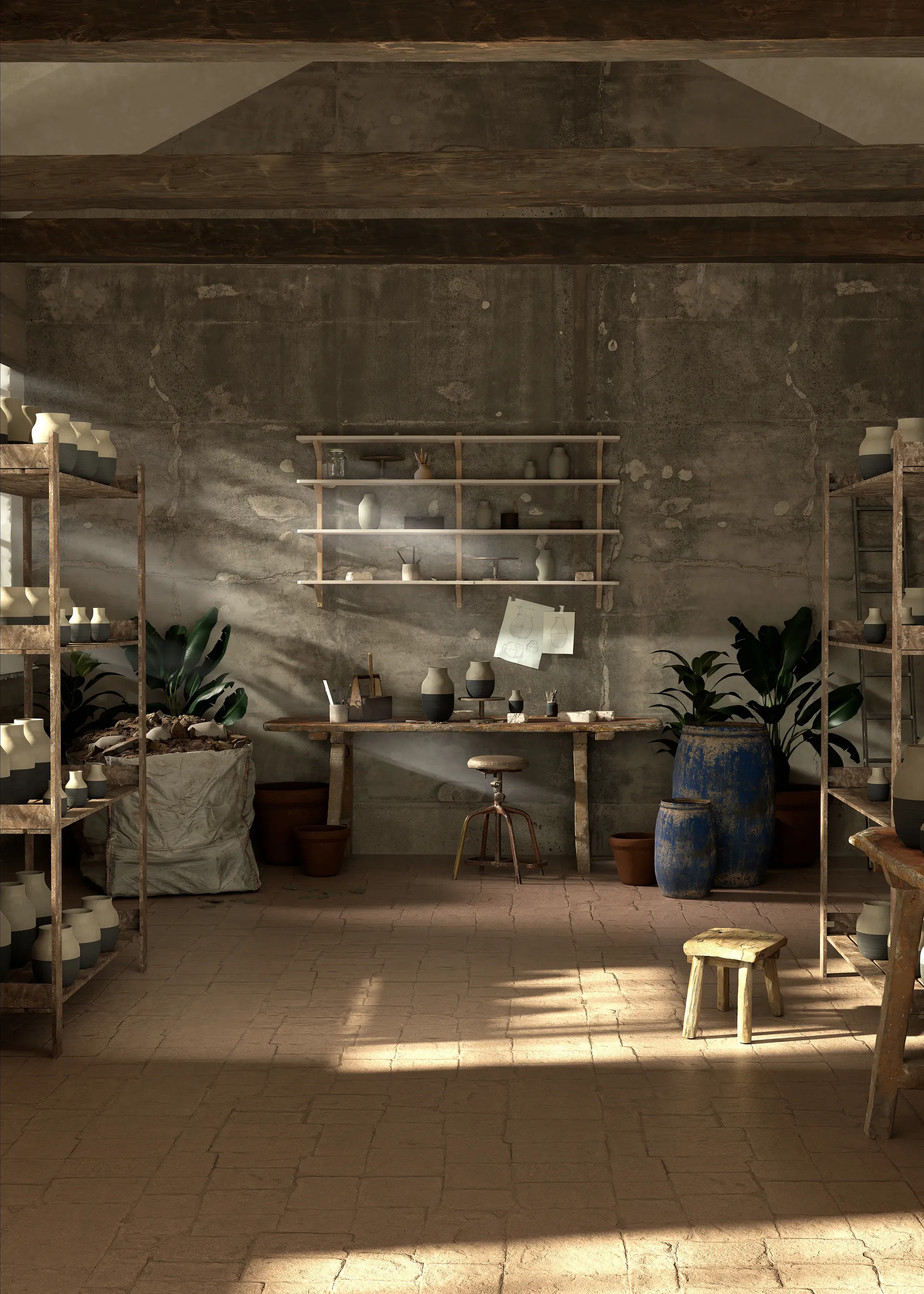 Jarrón Omaggio Circulare H31 cm, Gris antracita Kähler