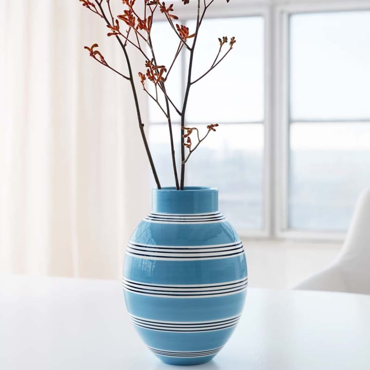 Jarrón Omaggio Nuovo, Azul medio, altura 30 cm Kähler