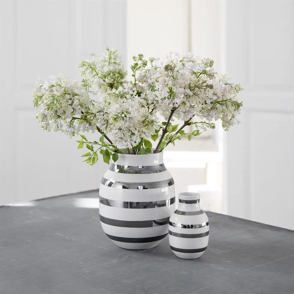 Jarrón Omaggio, plata, pequeño Kähler