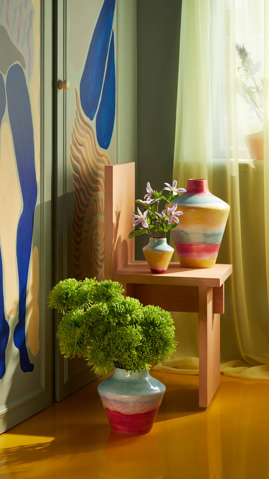 Jarrón Poppery 20,5 cm, Menta-rosa Kähler