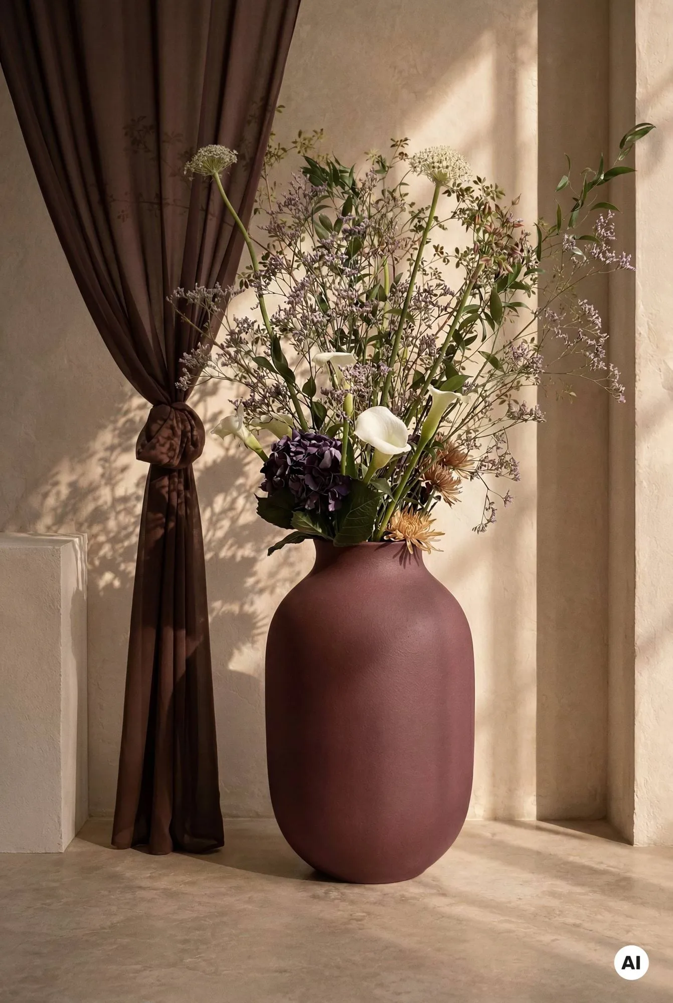 Jarrón Studio Omaggio, Burdeos, 50 cm Kähler