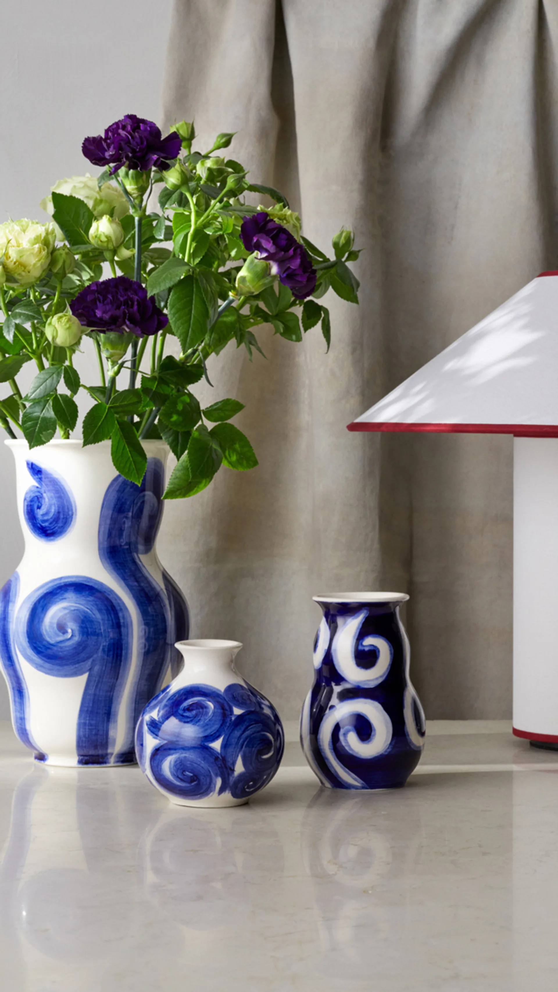 Jarrón Tulle 22,5 cm, Azul Kähler