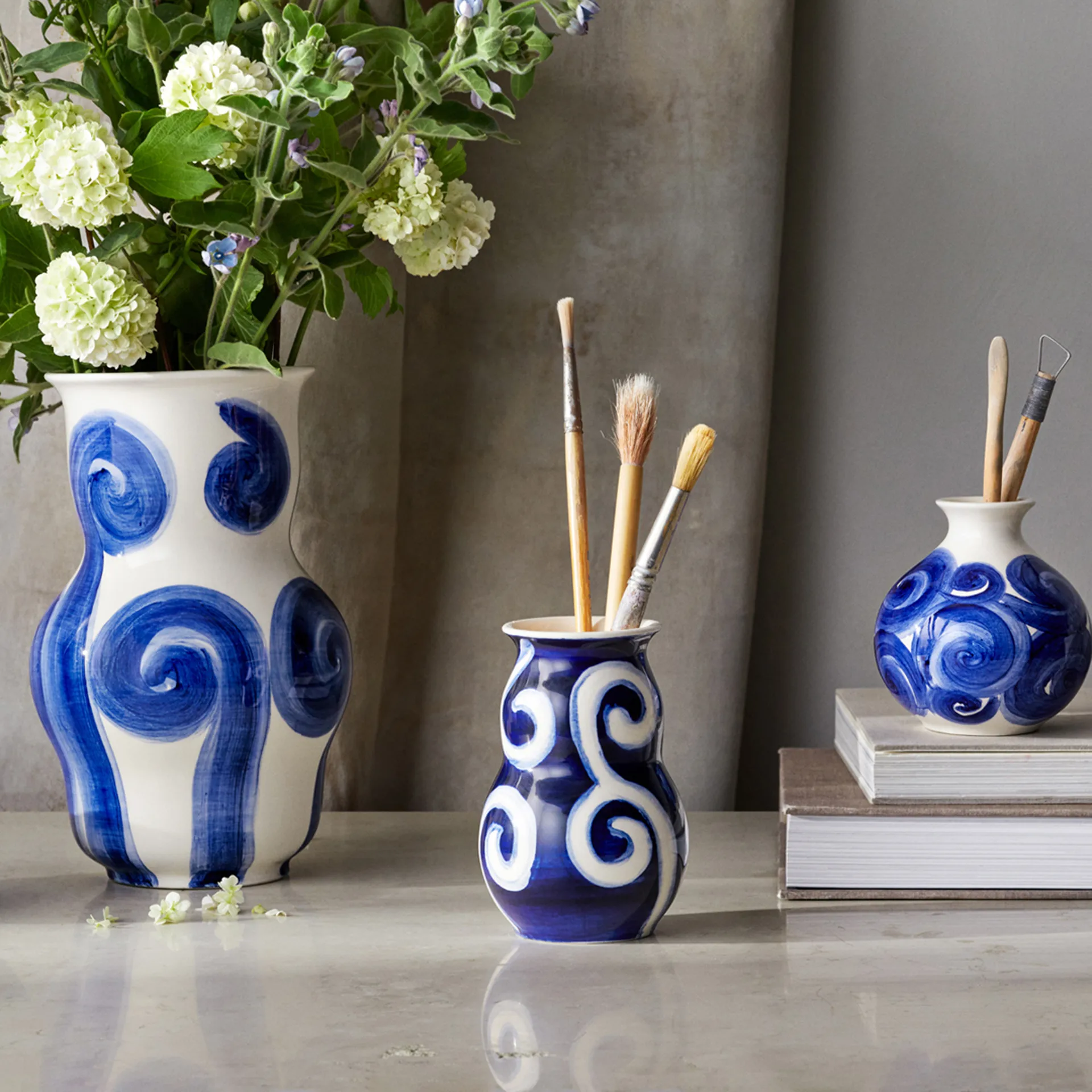 Jarrón Tulle 22,5 cm, Azul Kähler