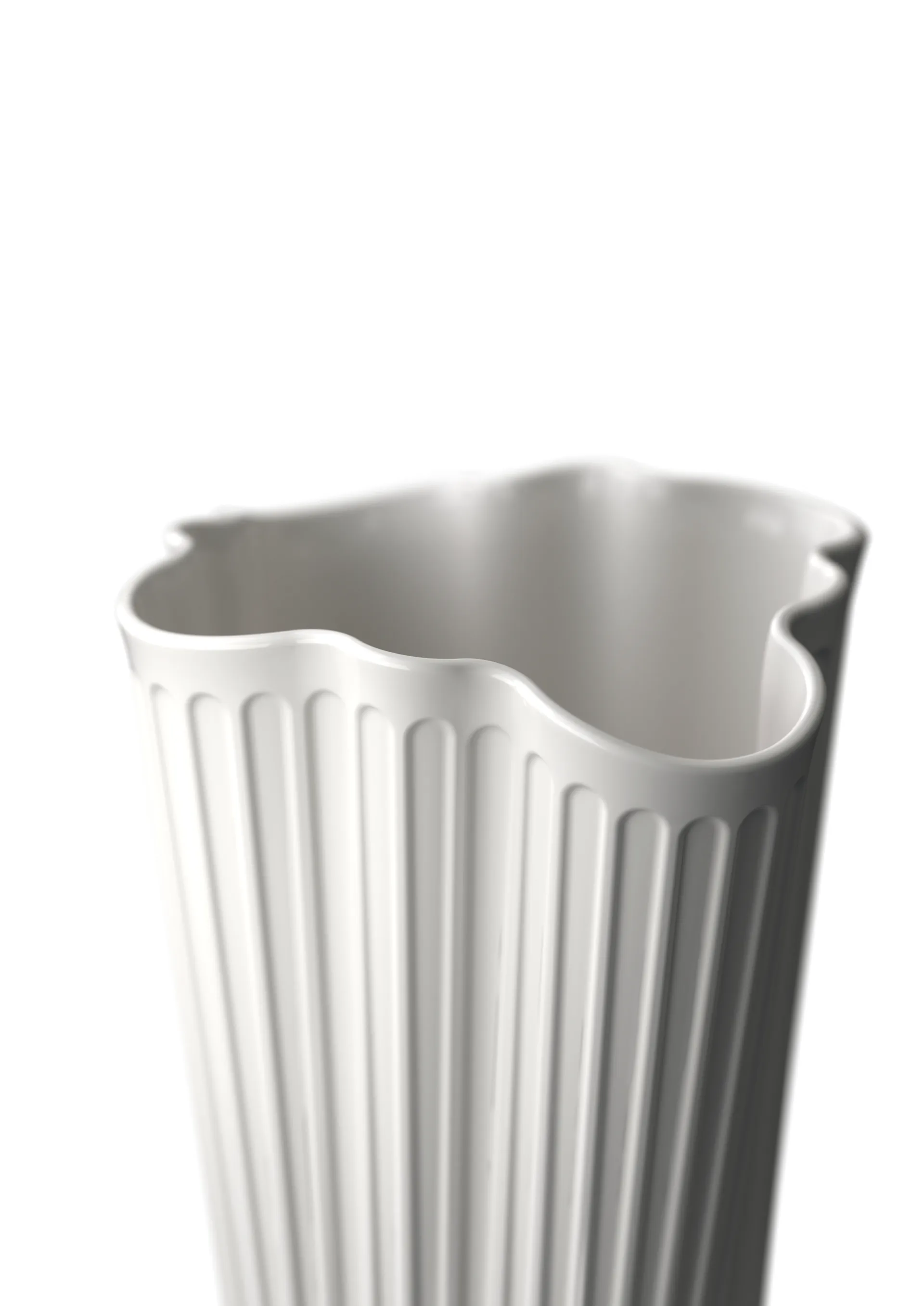 Jarrón unfold Hammershøi  20,5 cm, Blanco Kähler