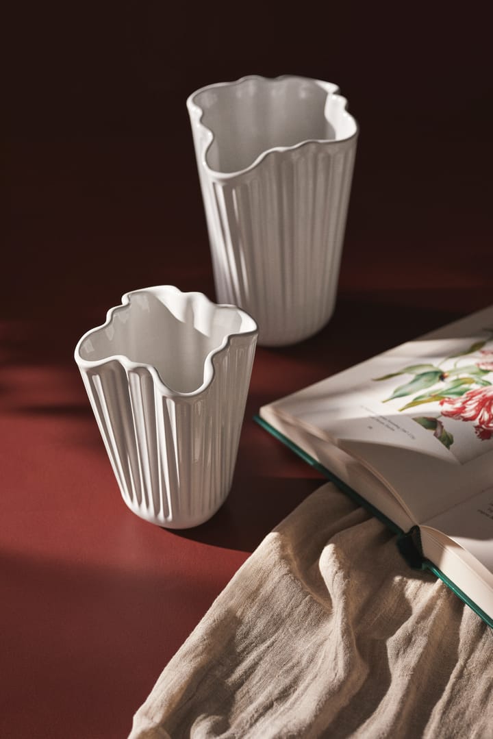 Jarrón unfold Hammershøi  20,5 cm, Blanco Kähler