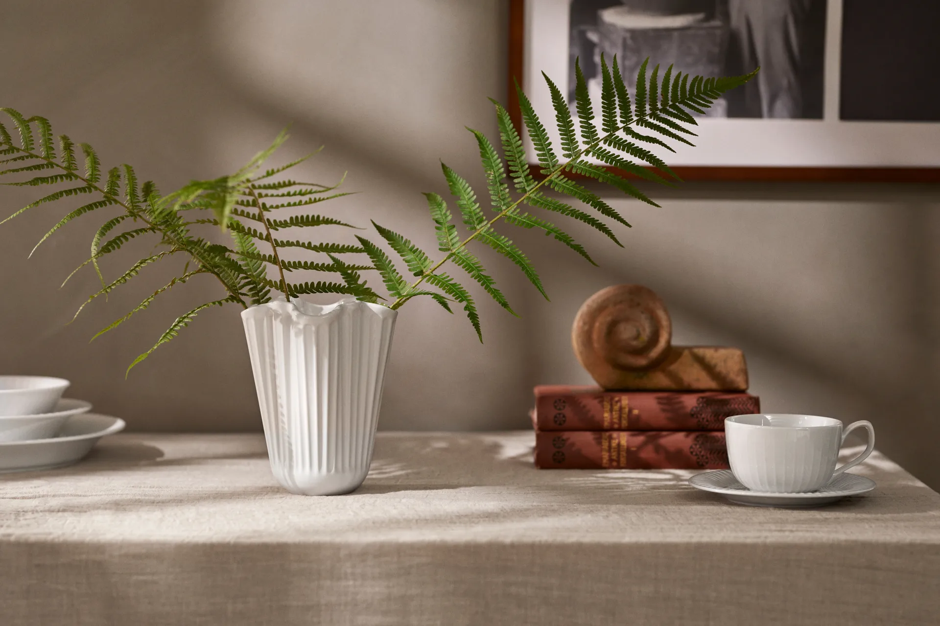 Jarrón unfold Hammershøi , Blanco, 16,5 cm Kähler