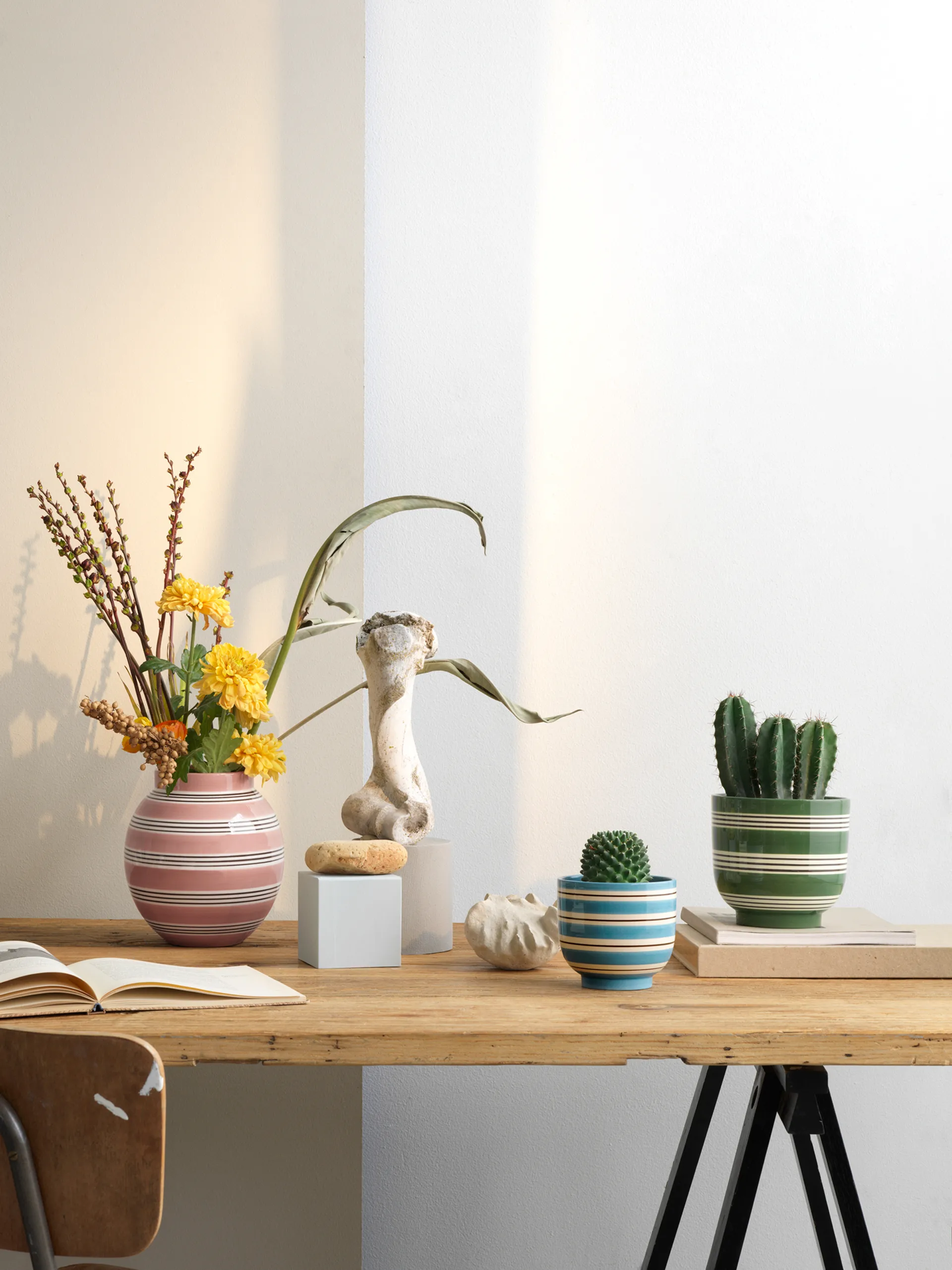 Maceta Omaggio Nuovo Ø12 cm, azul medio Kähler