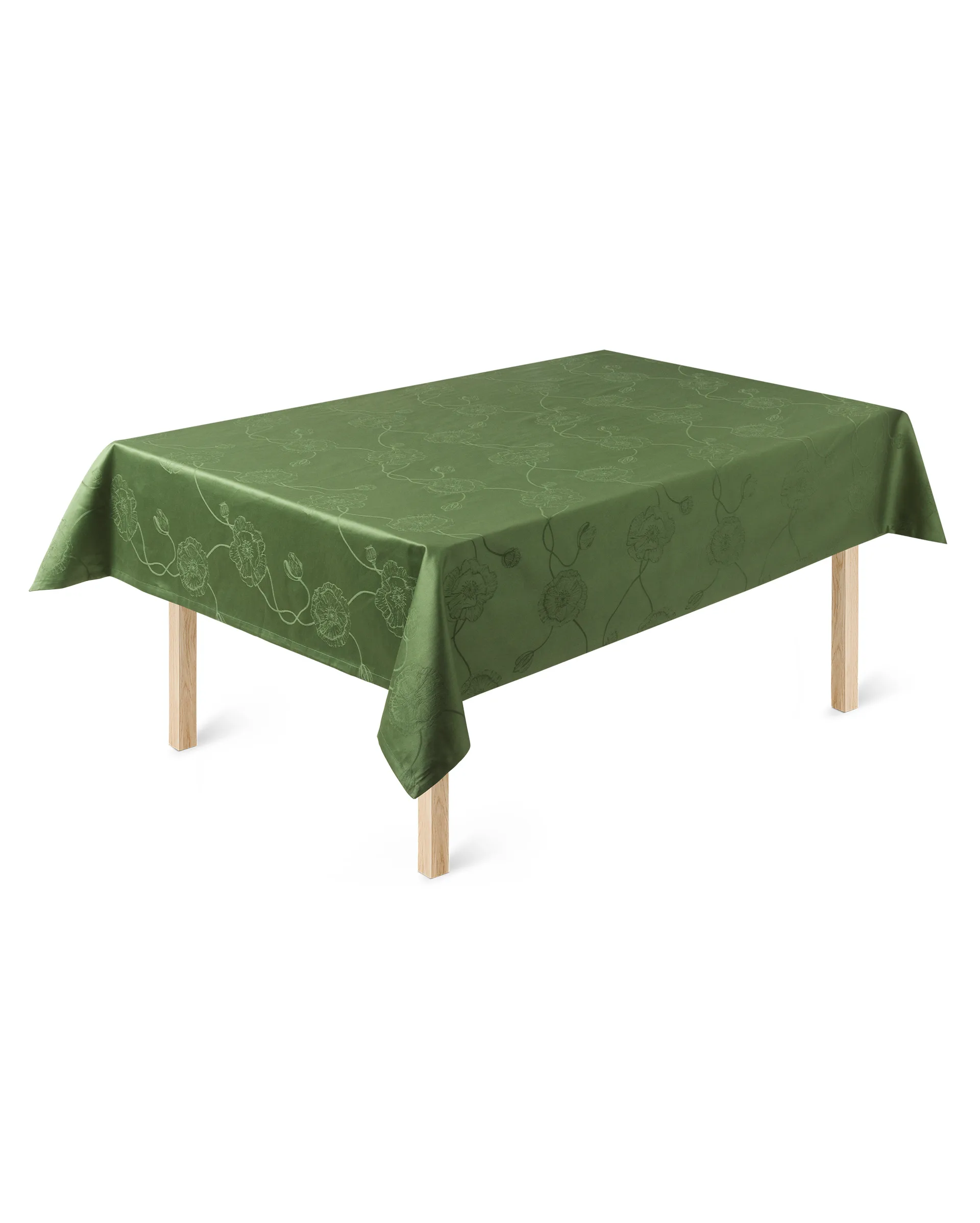Mantel damasco Hammershøi Poppy verde, 150x200 cm Kähler