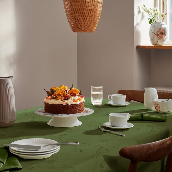 Mantel damasco Hammershøi Poppy verde, 150x370 cm Kähler