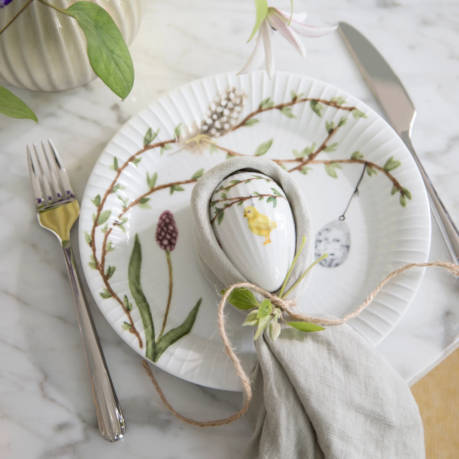 Platillo Hammershøi Easter 22 cm, blanco Kähler