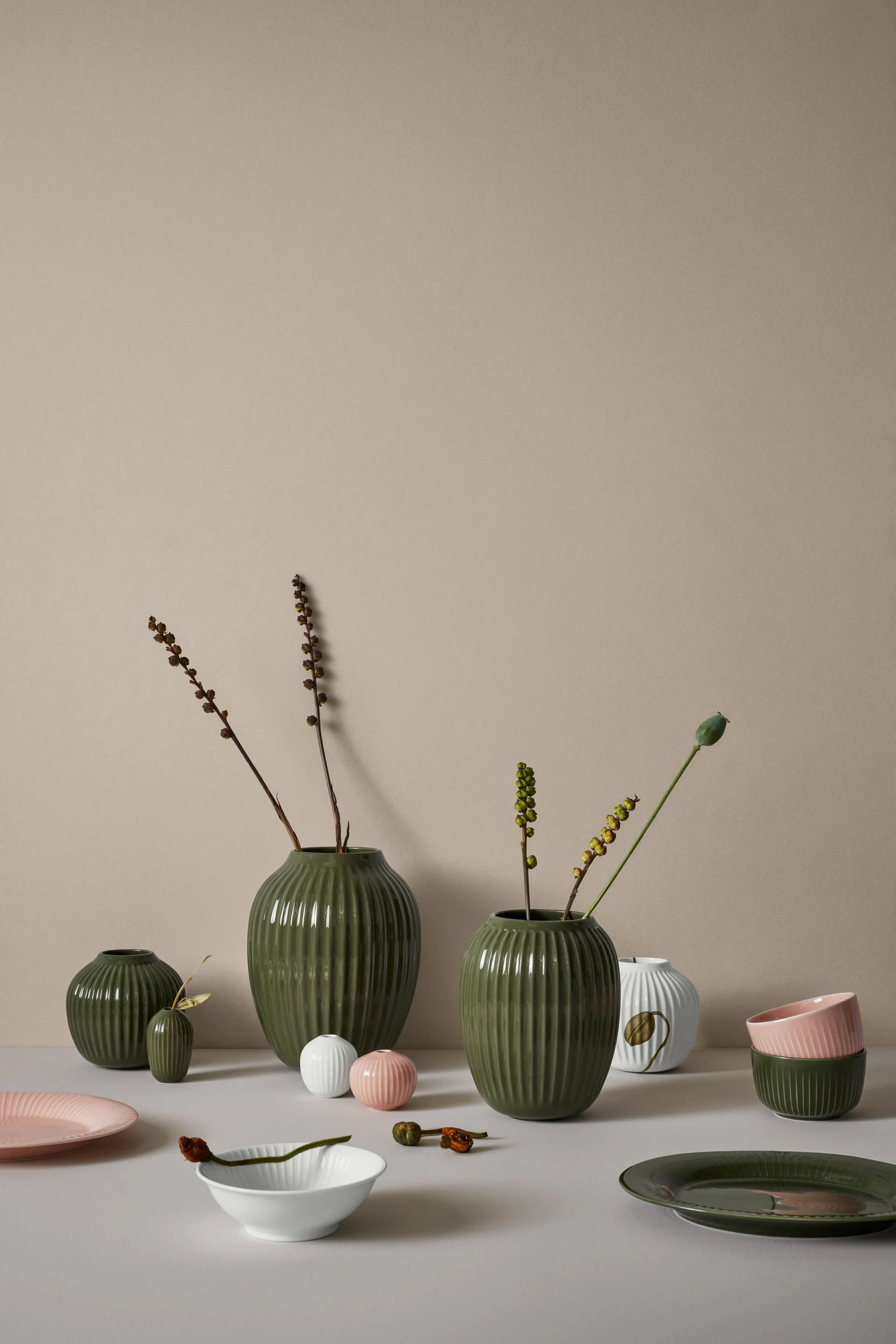 Plato de servir Hammershøi, verde oscuro Kähler