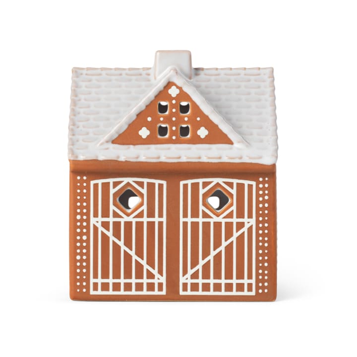 Portavelas Gingerbread casa, Christmas barn 11,5 cm Kähler