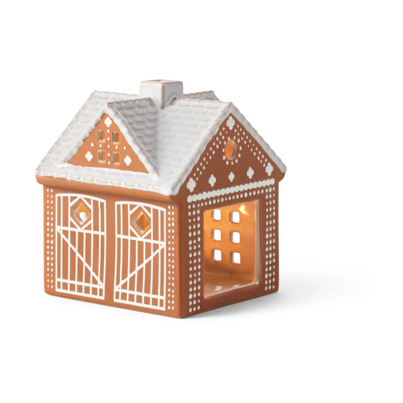 Portavelas Gingerbread casa, Christmas barn 11,5 cm Kähler