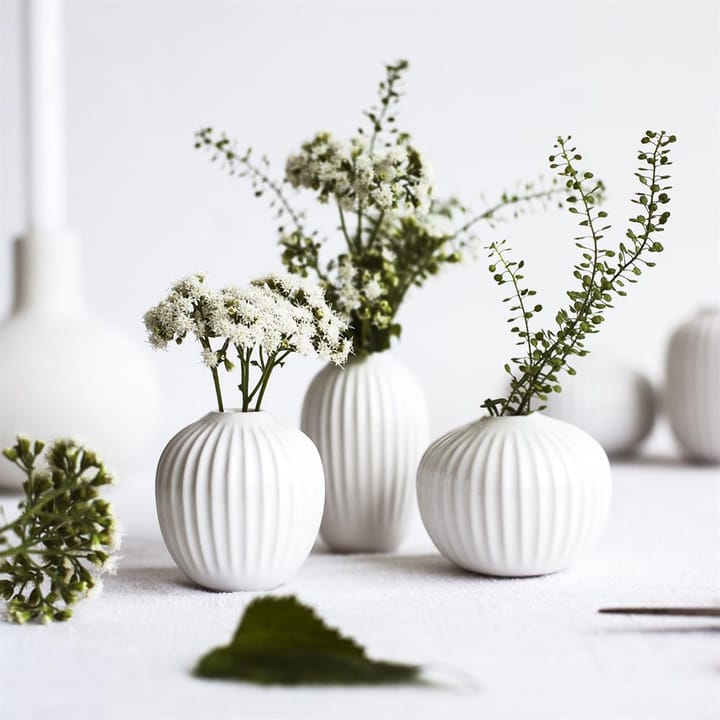 Set de 3 Mini jarrones Hammershøi, blanco Kähler