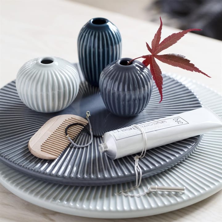 Set de 3 Mini jarrones Hammershøi, Verde menta-azul-gris antracita Kähler