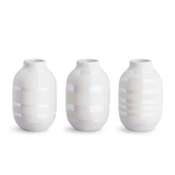 Set de 3 mini jarrones Omaggio - perla-blanco - Kähler