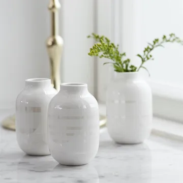 Set de 3 mini jarrones Omaggio - perla-blanco - Kähler