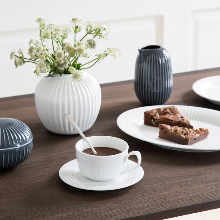 Taza con plato Hammershøi, blanco Kähler
