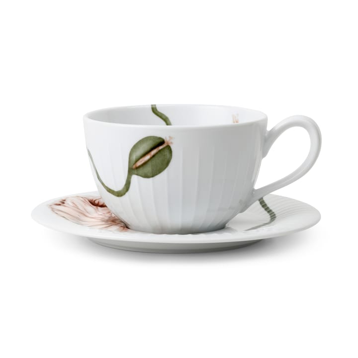 Taza de té y platillo Hammershøi Poppy 38 cl - blanco - Kähler