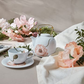 Taza de té y platillo Hammershøi Poppy 38 cl - blanco - Kähler
