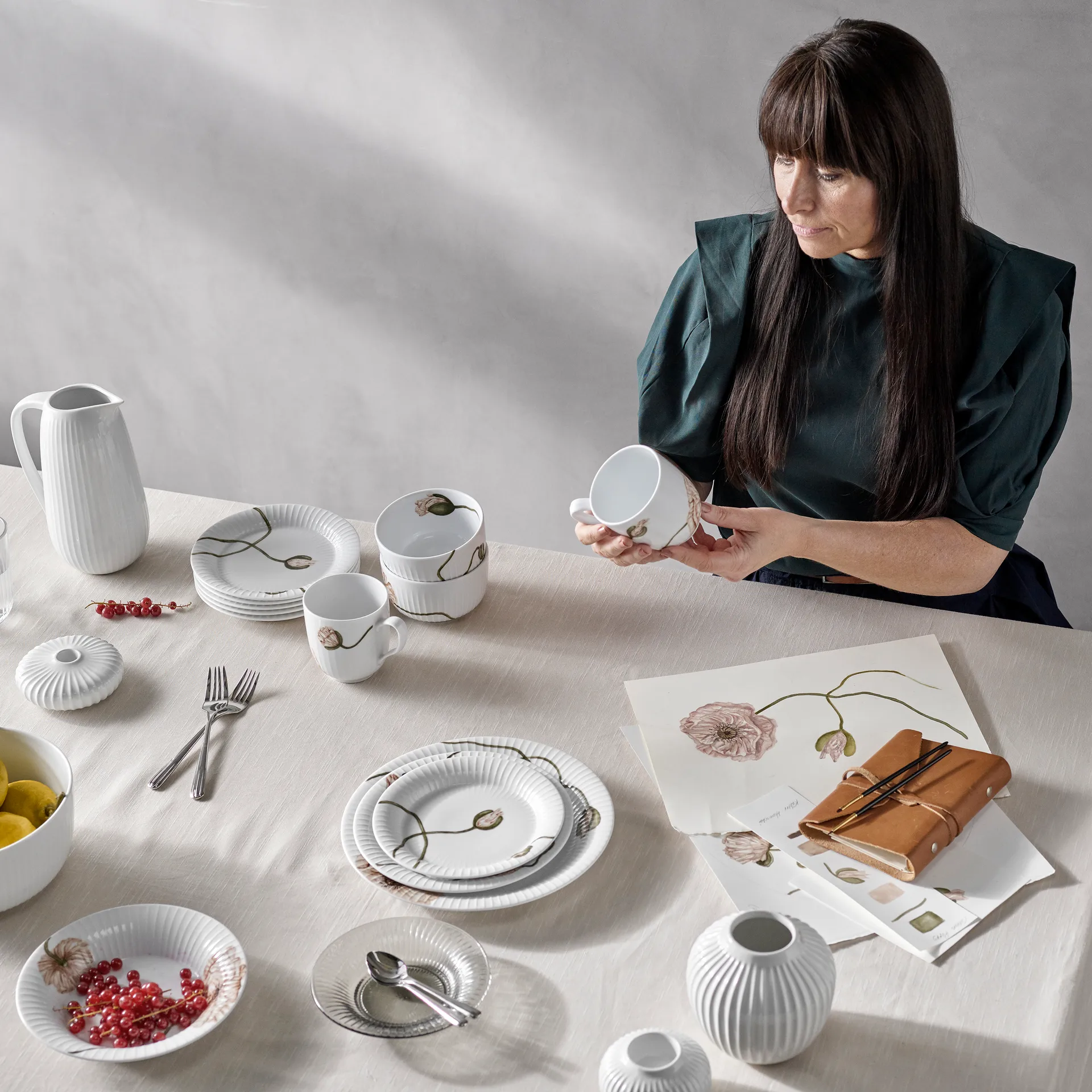 Taza Hammershøi Poppy 33 cl, blanco Kähler