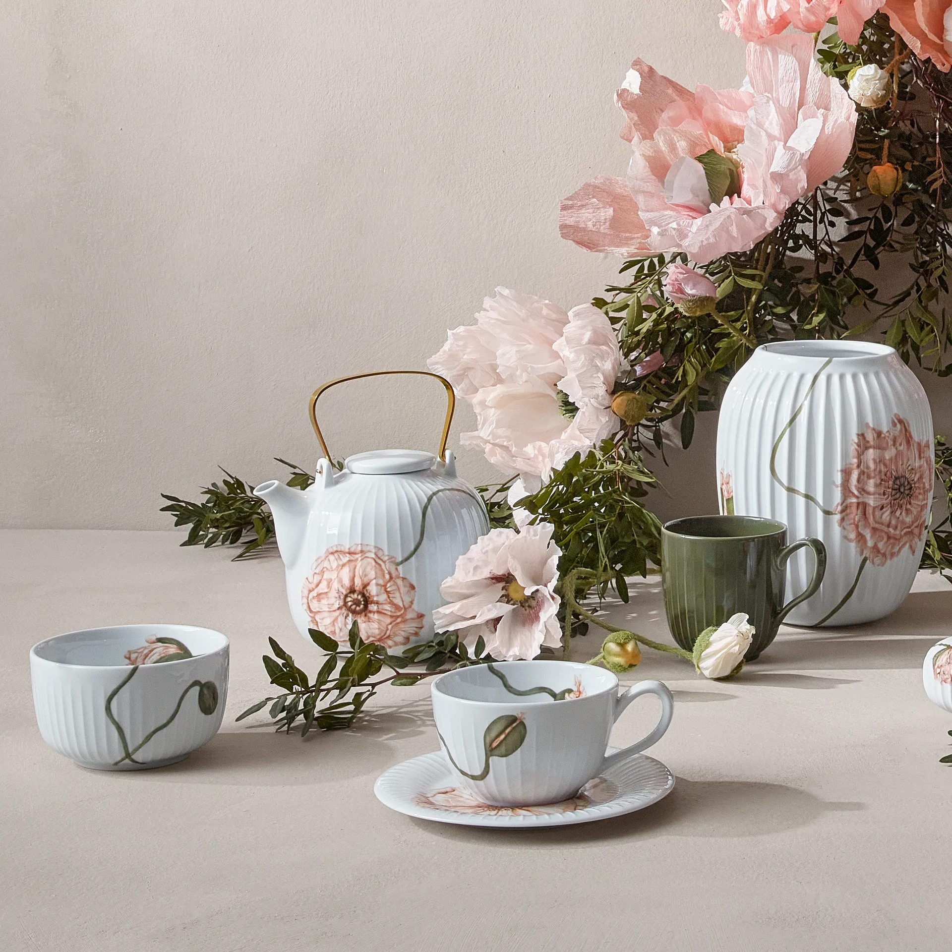 Tetera Hammershøi Poppy 1,2 L, blanco Kähler