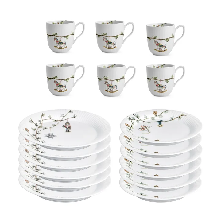 Vajilla navideña de porcelana set Hammershøi Christmas 18 piezas - undefined - Kähler