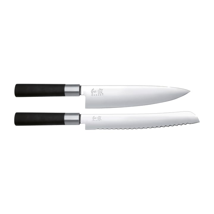 Set de cuchillo de pan y cuchillo de chef Kai Wasabi Black - 2 piezas - KAI
