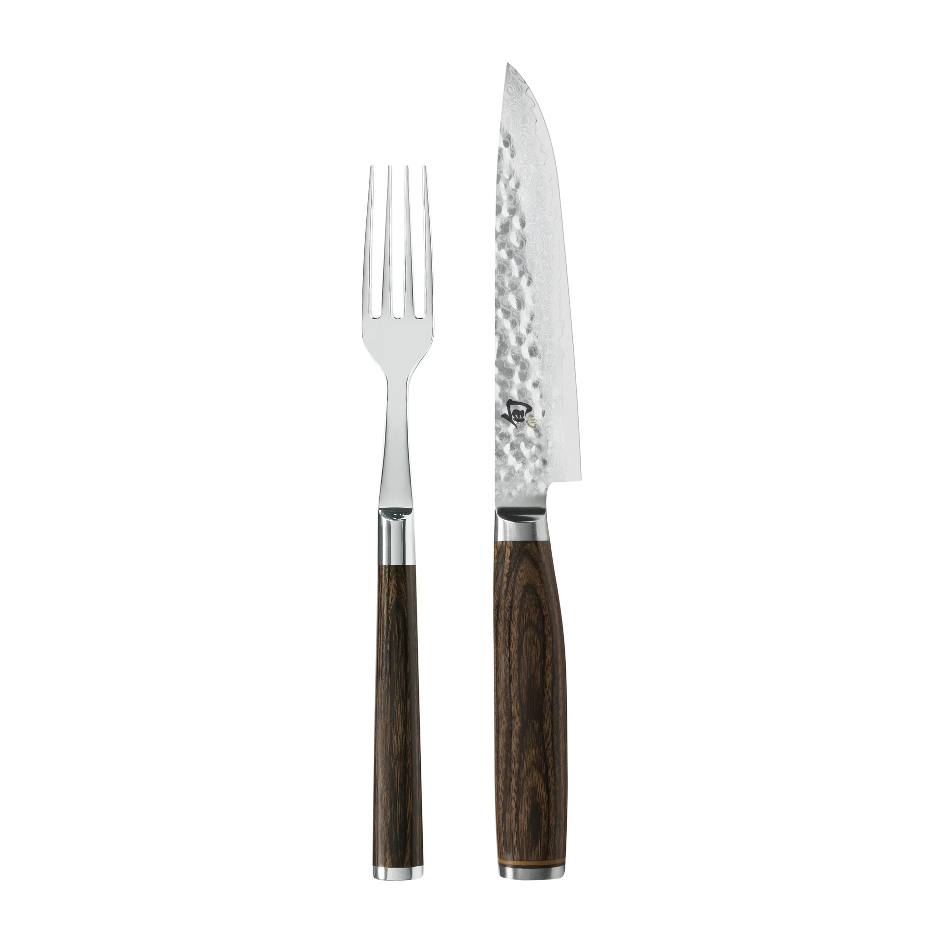 Set de cuchillo y tenedor Kai Shun Premier, cromo-marrón KAI