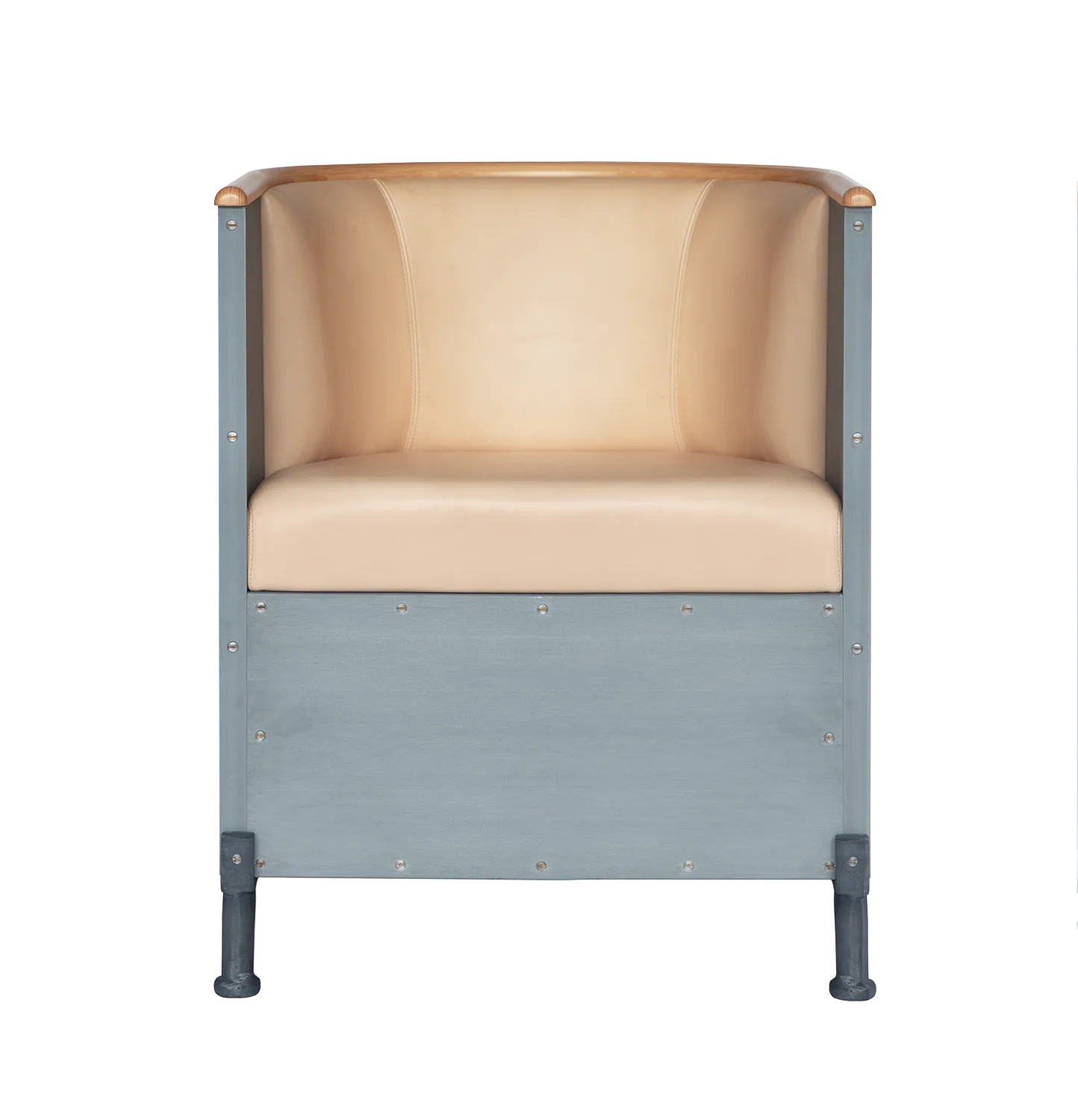 Butaca Aluminium Etch, Cuero Tärnsjö natural - aluminio grabado - haya Källemo