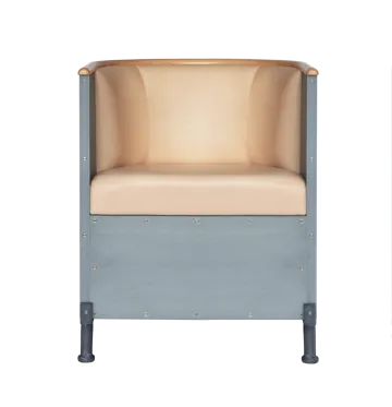 Butaca Aluminium Etch - Cuero Tärnsjö natural - aluminio grabado - haya - Källemo