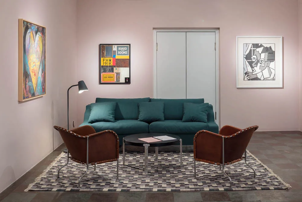 Butaca Bruno, Cuero de grano completo coñac - base de cromo Källemo