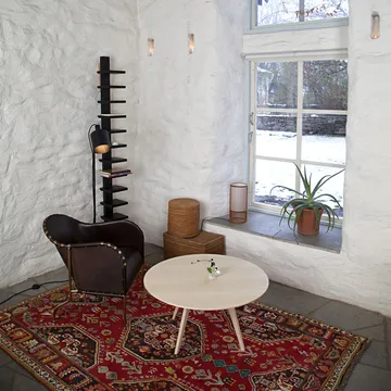 Butaca Bruno - Cuero natural - base con cobre - Källemo