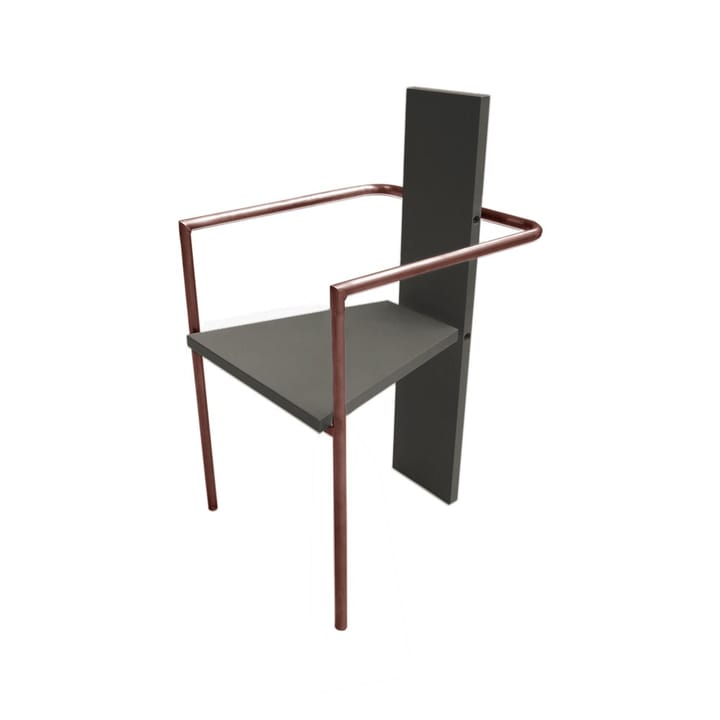 Silla con reposabrazos Concrete - Base gris con acabado cobrizo - Källemo