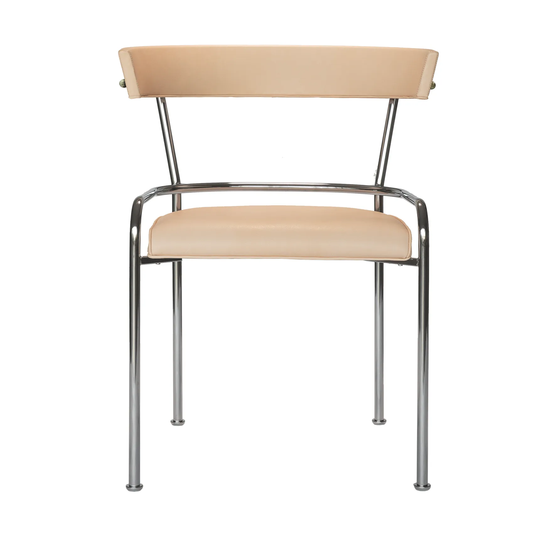 Silla con reposabrazos GA-1, Cuero Elmo Vegeta - cromo Källemo