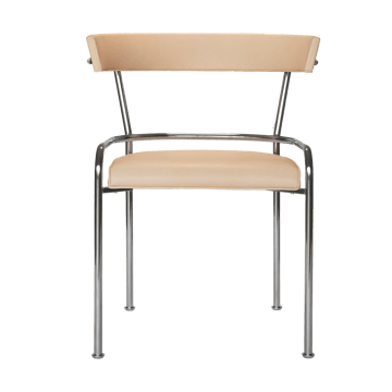 Silla con reposabrazos GA-1 - Cuero Elmo Vegeta - cromo - Källemo
