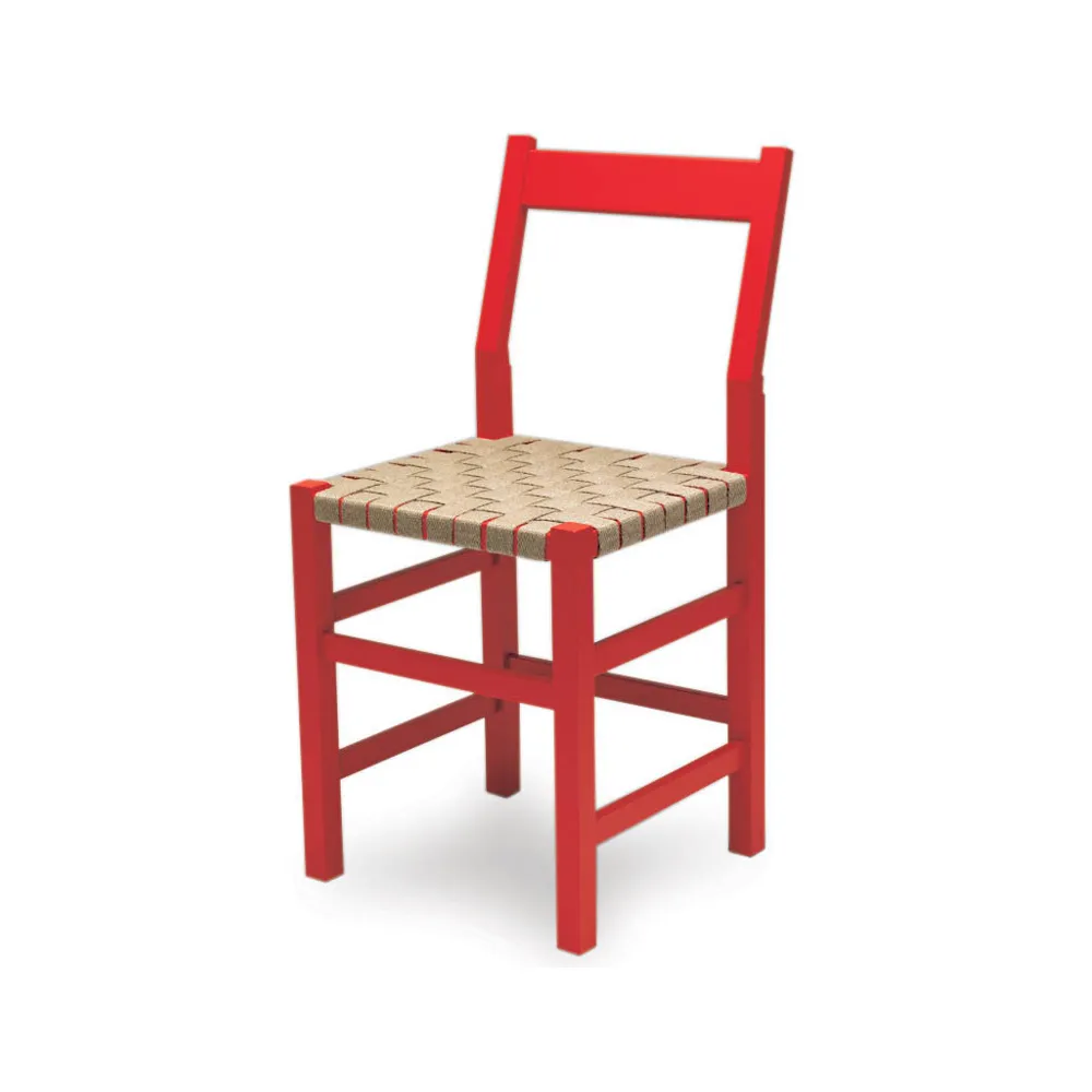 Silla Schablon, Cincha natural - base roja Källemo