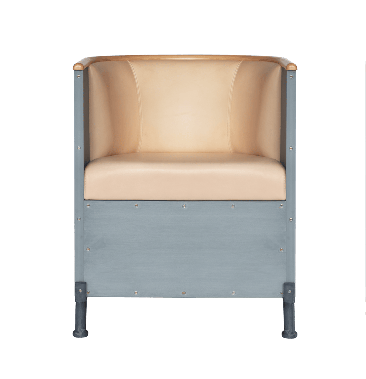 Sillón Aluminium Etch - Cuero Tärnsjö natural - aluminio grabado - haya - Källemo