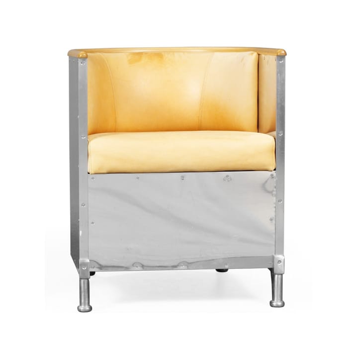Sillón Aluminium polerad - Cuero Tärnsjö natural - haya - Källemo