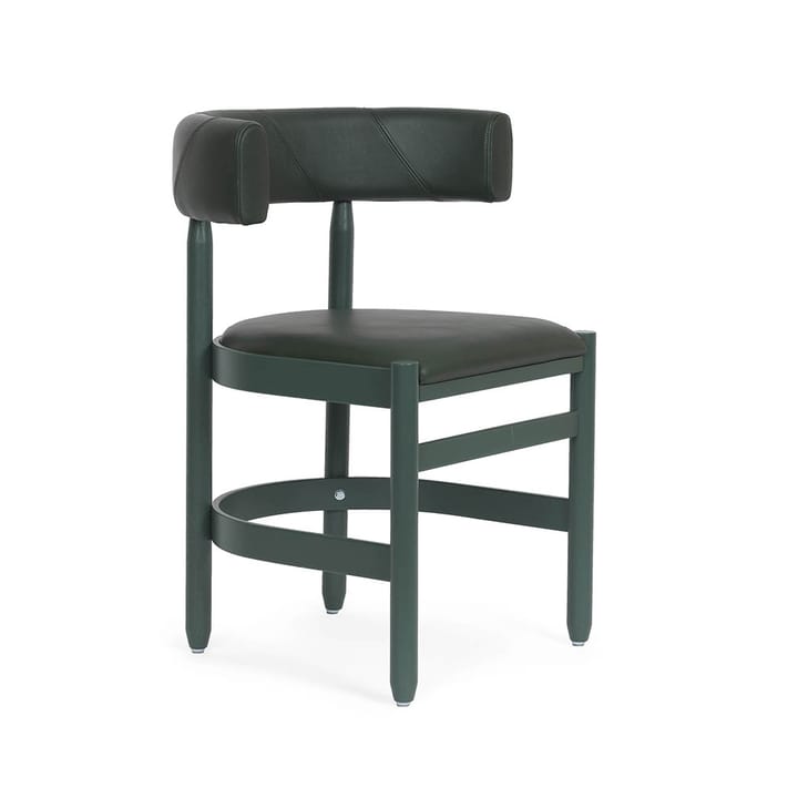 Sillón Botero - Cuero Tärnsjö 8420 verde - base de fresno verde - Källemo